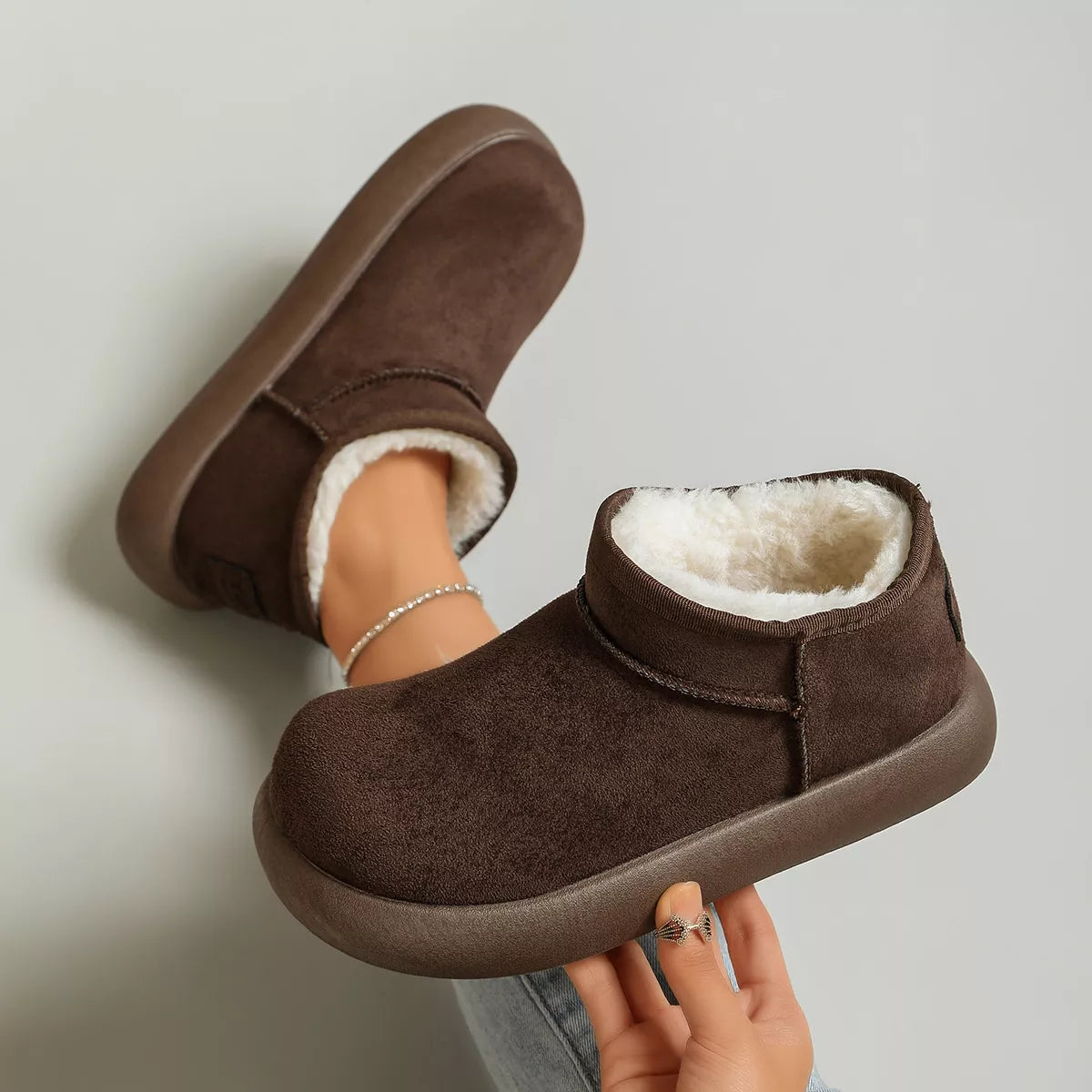 Modern Finesse Briar Plush-Lined Suede Platform Boots
