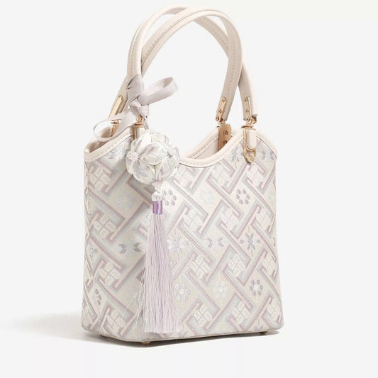 Modern Finesse Sienna Geometric Pattern Handbag