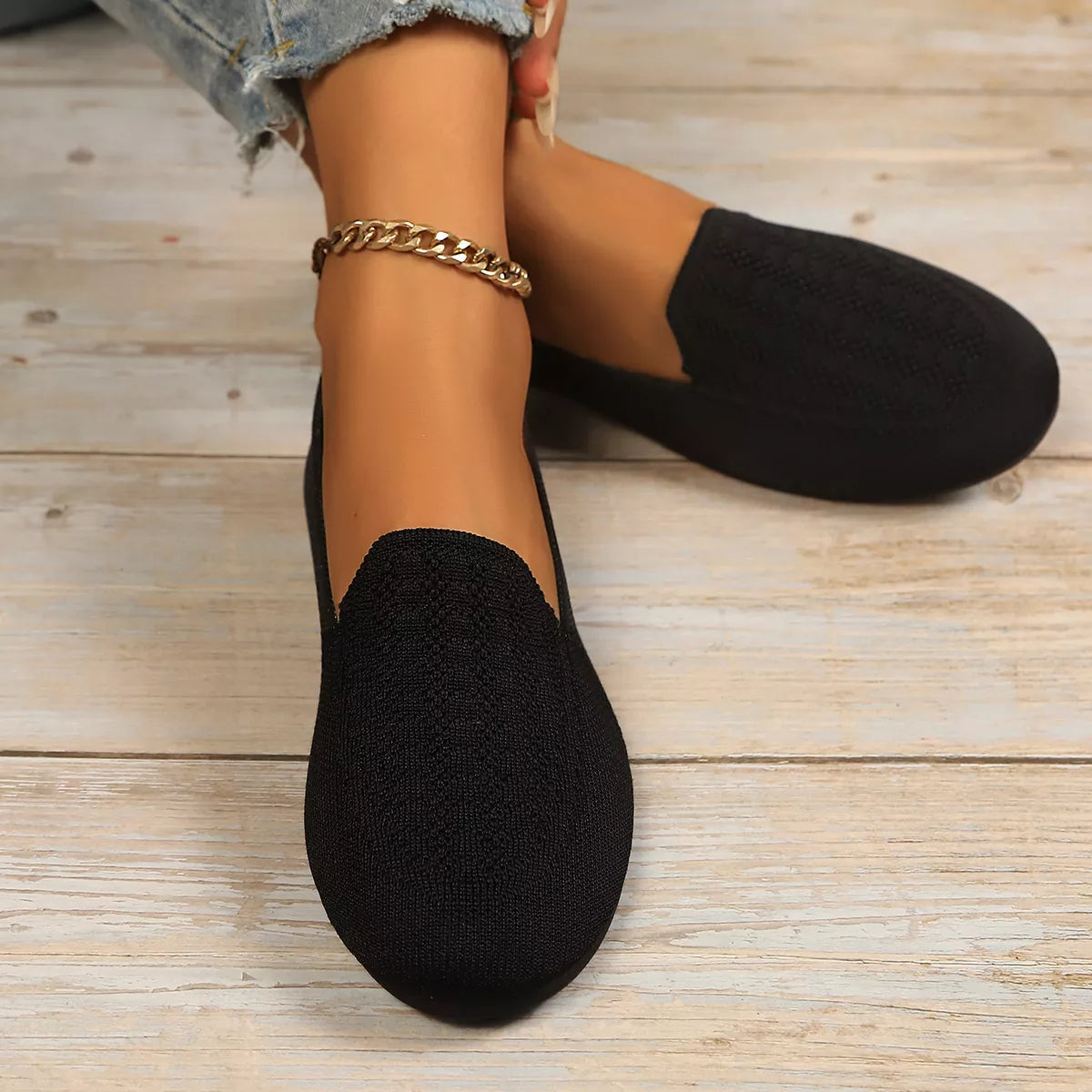 Modern Finesse Arden Breathable Knitted Slip-Ons