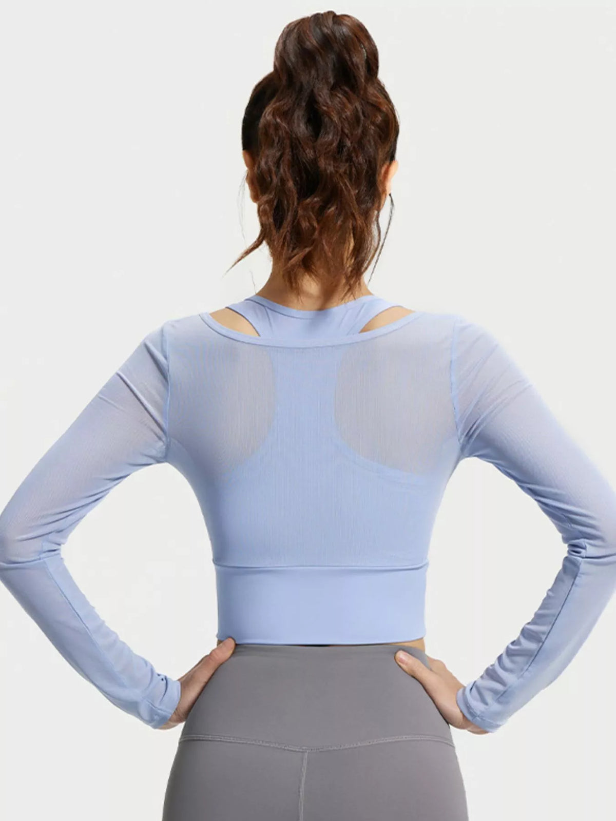 Modern Finesse Solace Long Sleeve Active T-Shirt with Built-in Bra