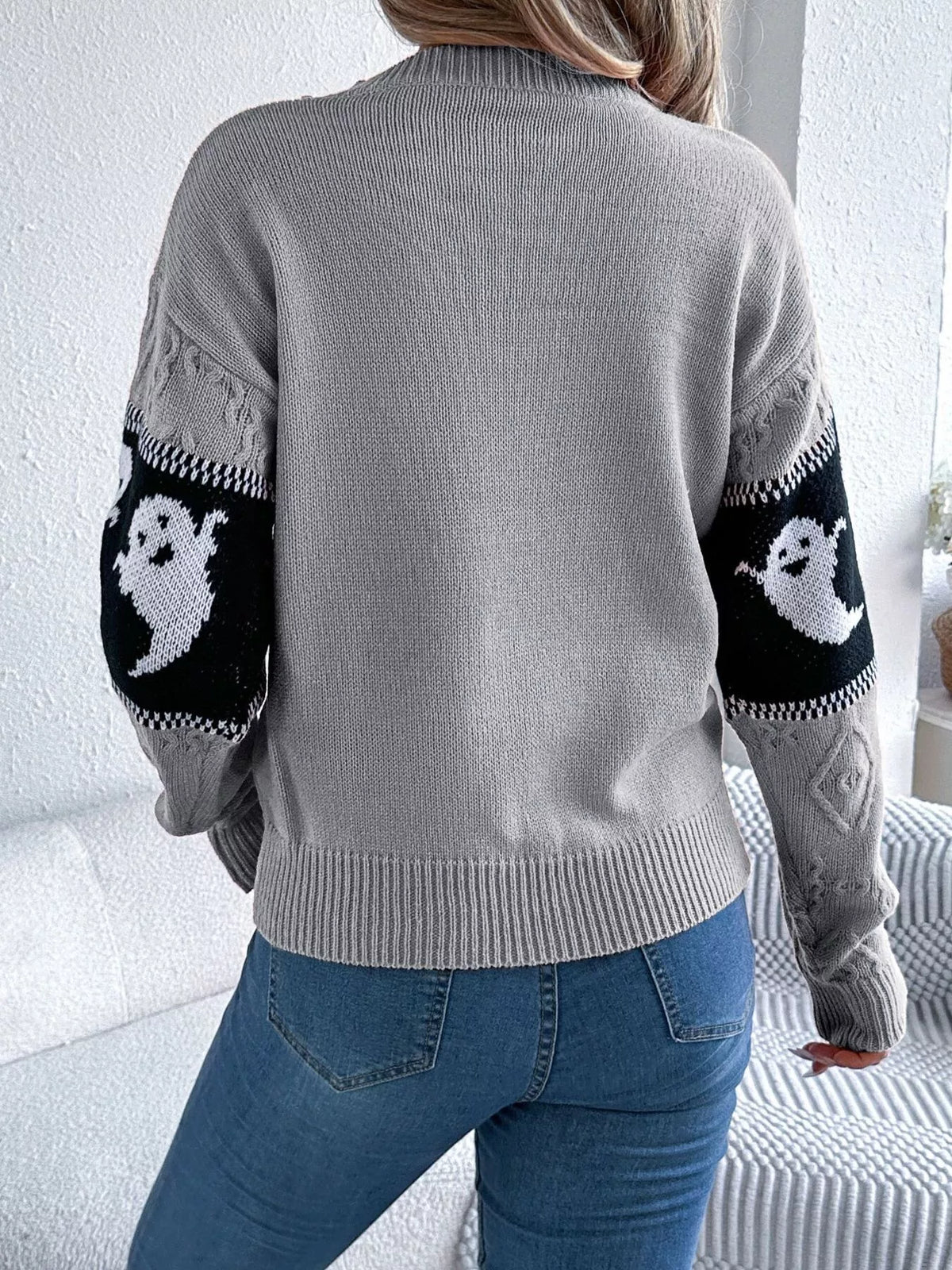 Modern Finesse Ghost Cable-Knit Sweater product image