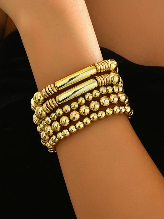 HOF Marlowe 5 Piece Plastic Beaded Bracelet