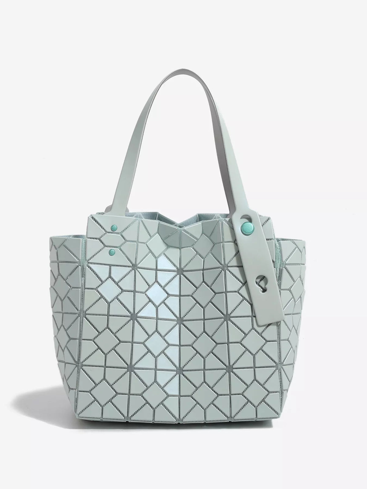 Modern Finesse Prism Lattice PVC Handbag