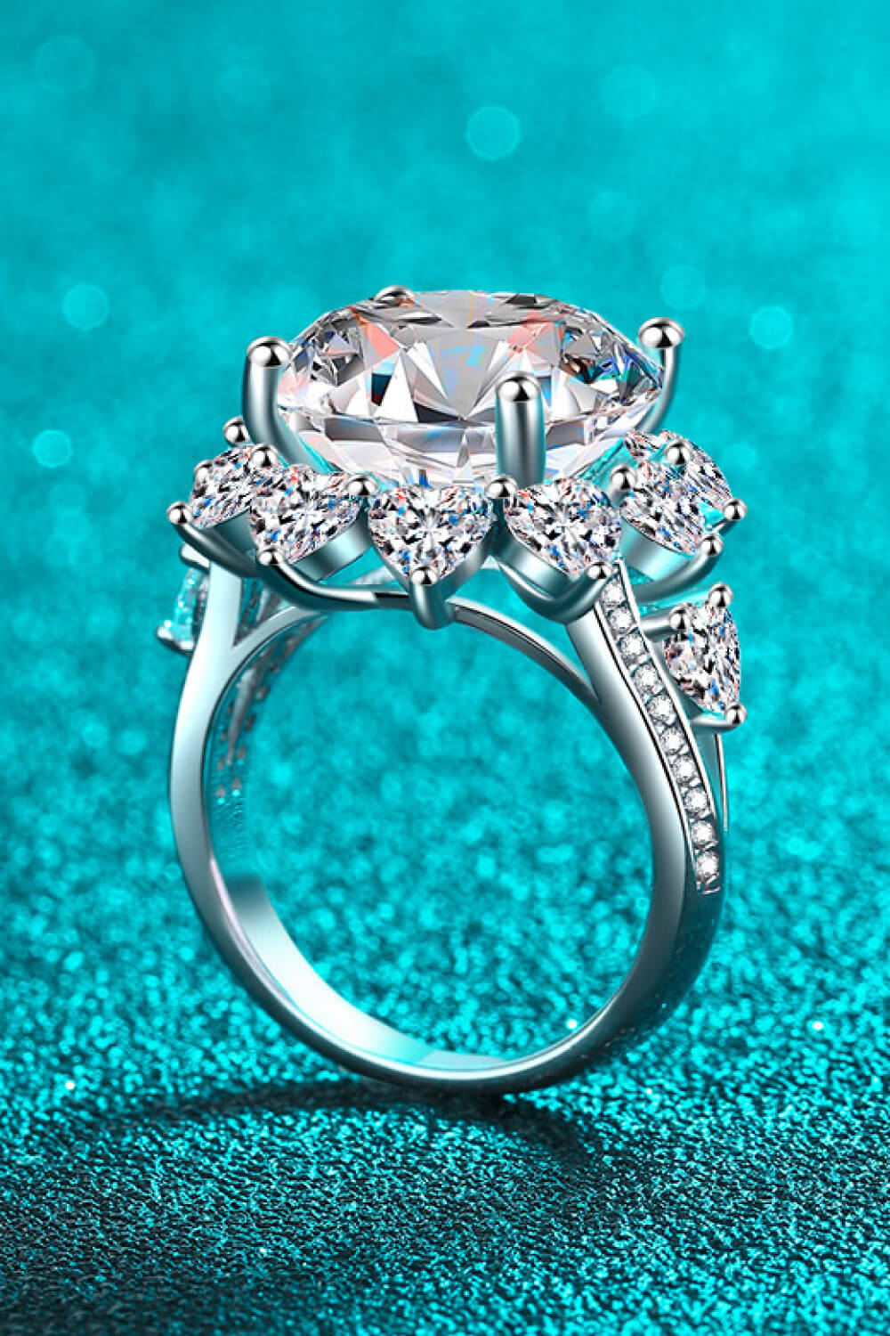 HOF Reverie 10 Carat Moissanite Flower-Shaped Ring