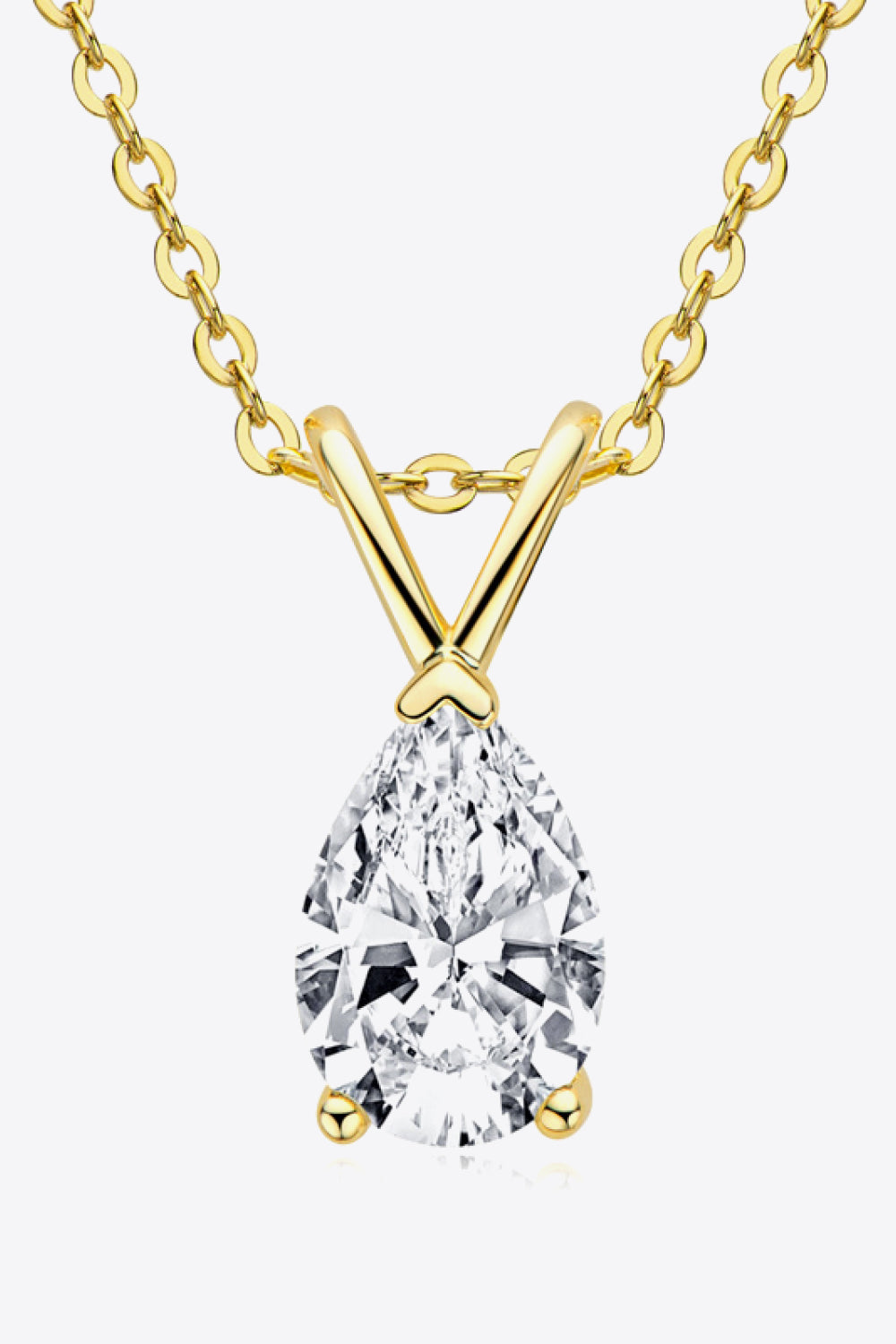 HOF Sienna 1.5 Carat Moissanite Pendant 925 Sterling Silver Necklace