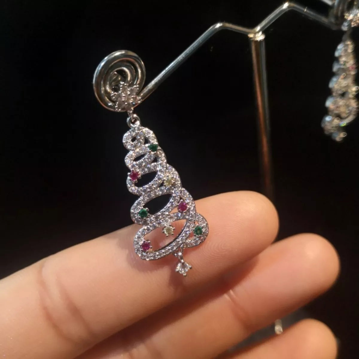 HOF Kaia Christmas Tree Dangle Earrings