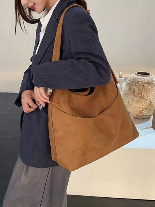 Modern Finesse Earthline Suede Shoulder Bag