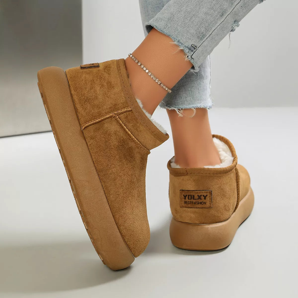 Modern Finesse Briar Plush-Lined Suede Platform Boots