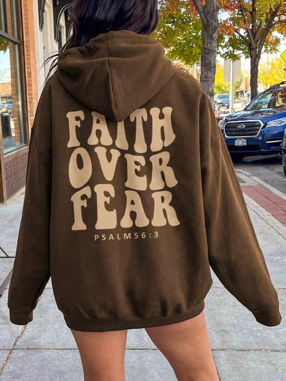 Modern Finesse Solace FAITH OVER FEAR Drop-Shoulder Hoodie