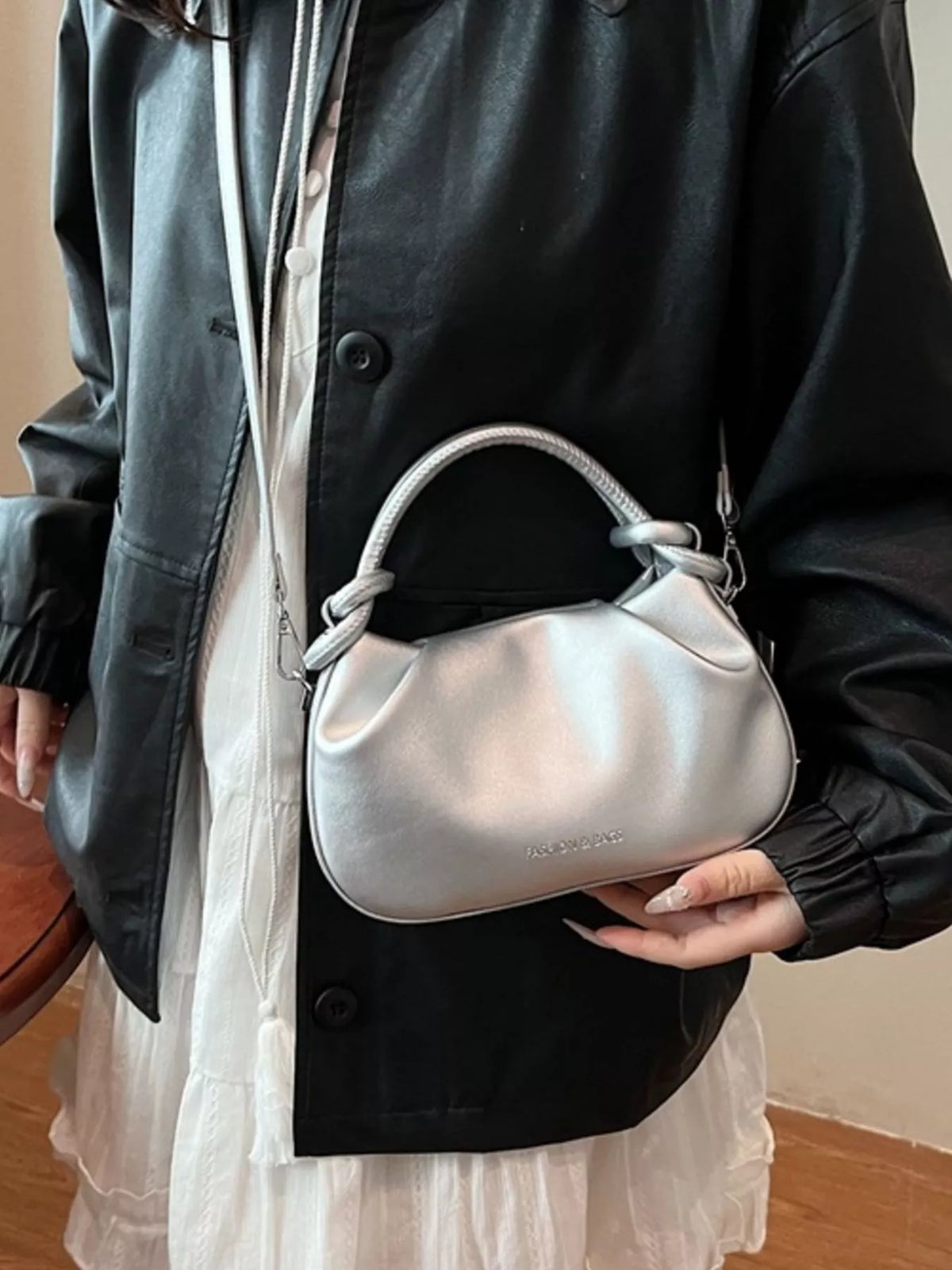 Modern Finesse Reverie Knot Handle Ruched Crossbody Bag