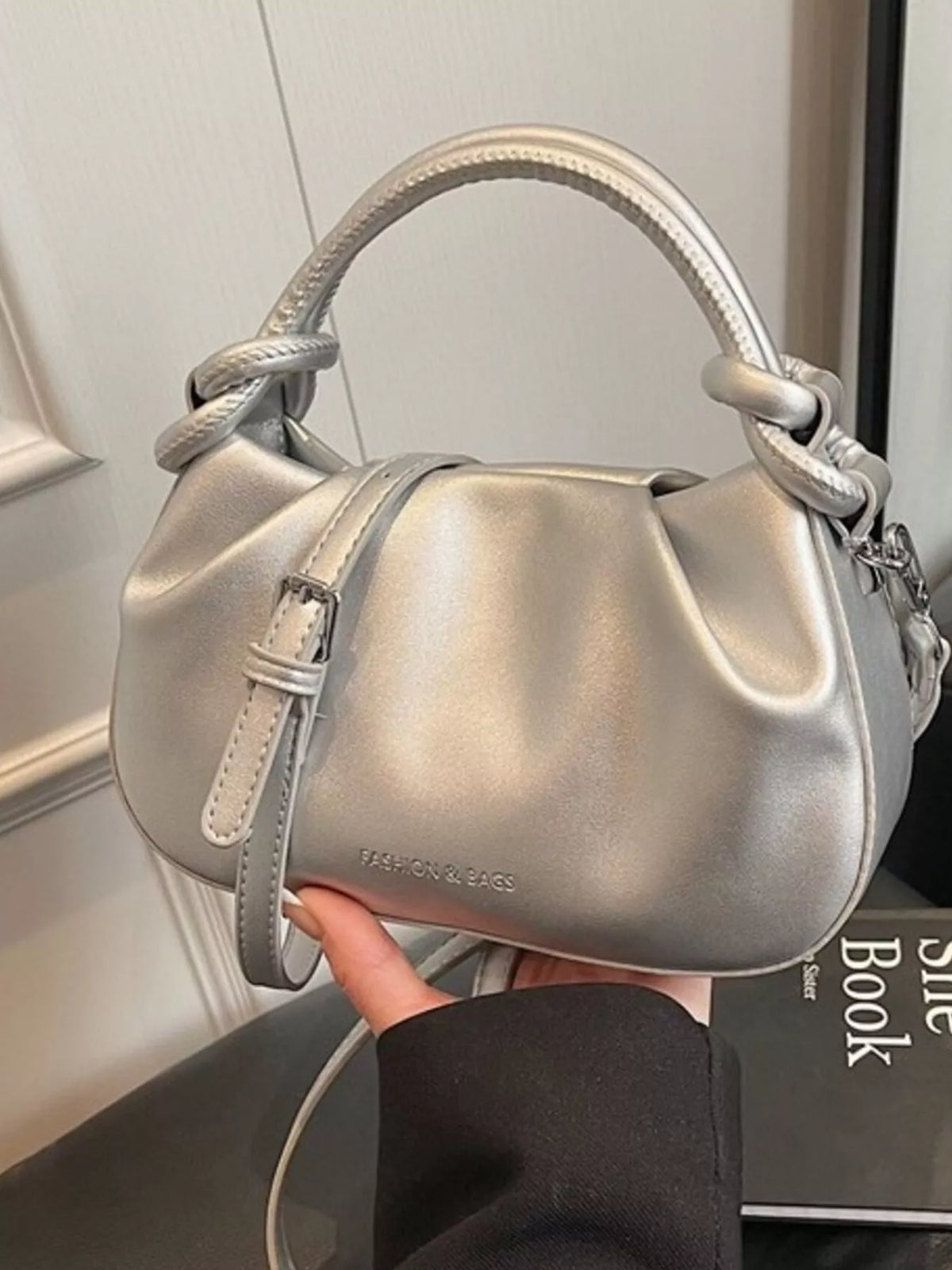 Modern Finesse Reverie Knot Handle Ruched Crossbody Bag