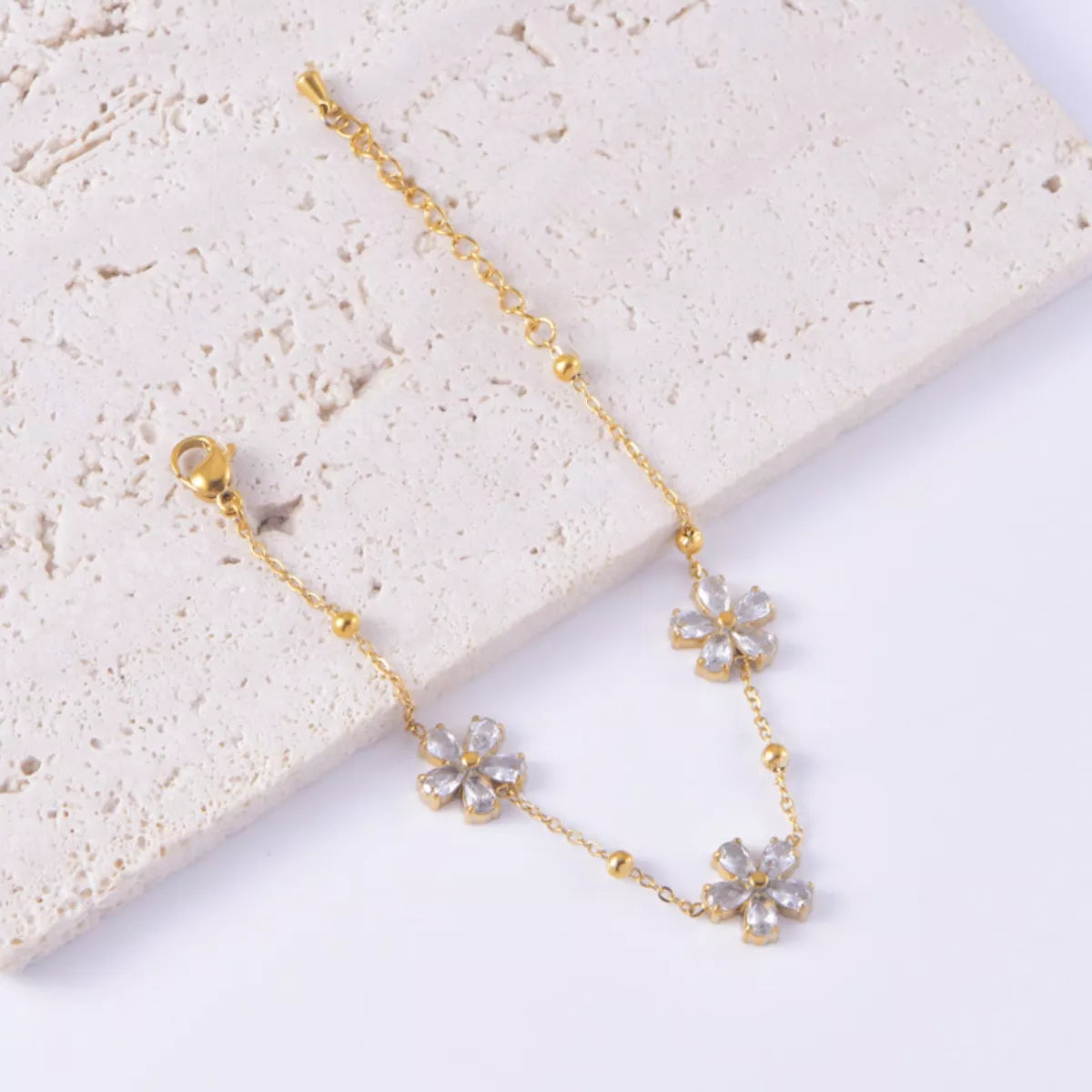 HOF Marlowe 18K Gold-Plated Flower Jewelry Set