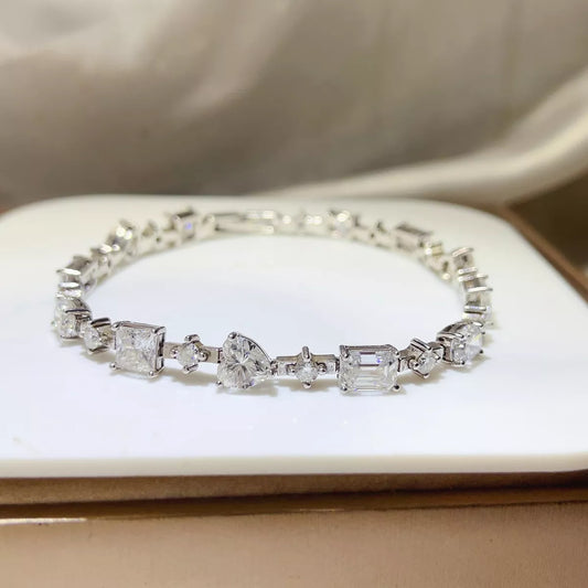 House Of Finesse Sterling Lumina Moissanite Bracelet in silver