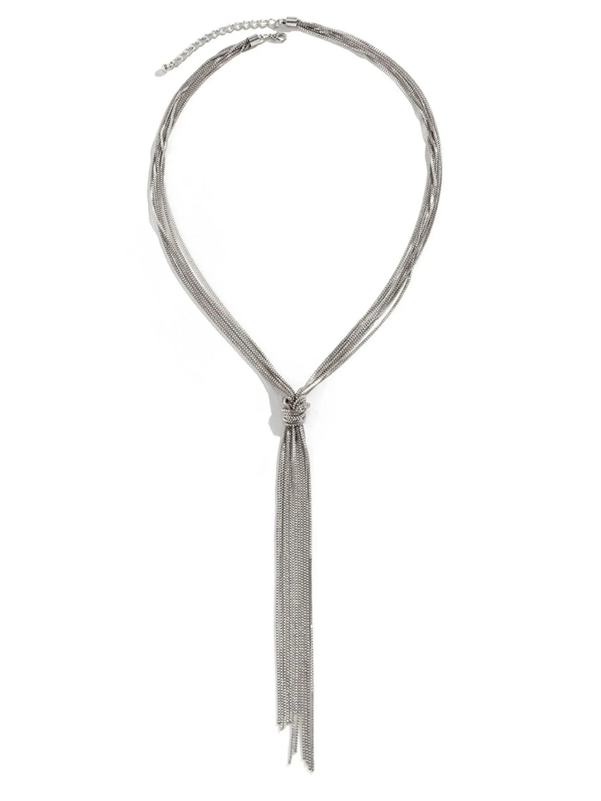 HOF Reverie Twisted Knot Chain Tassel Necklace