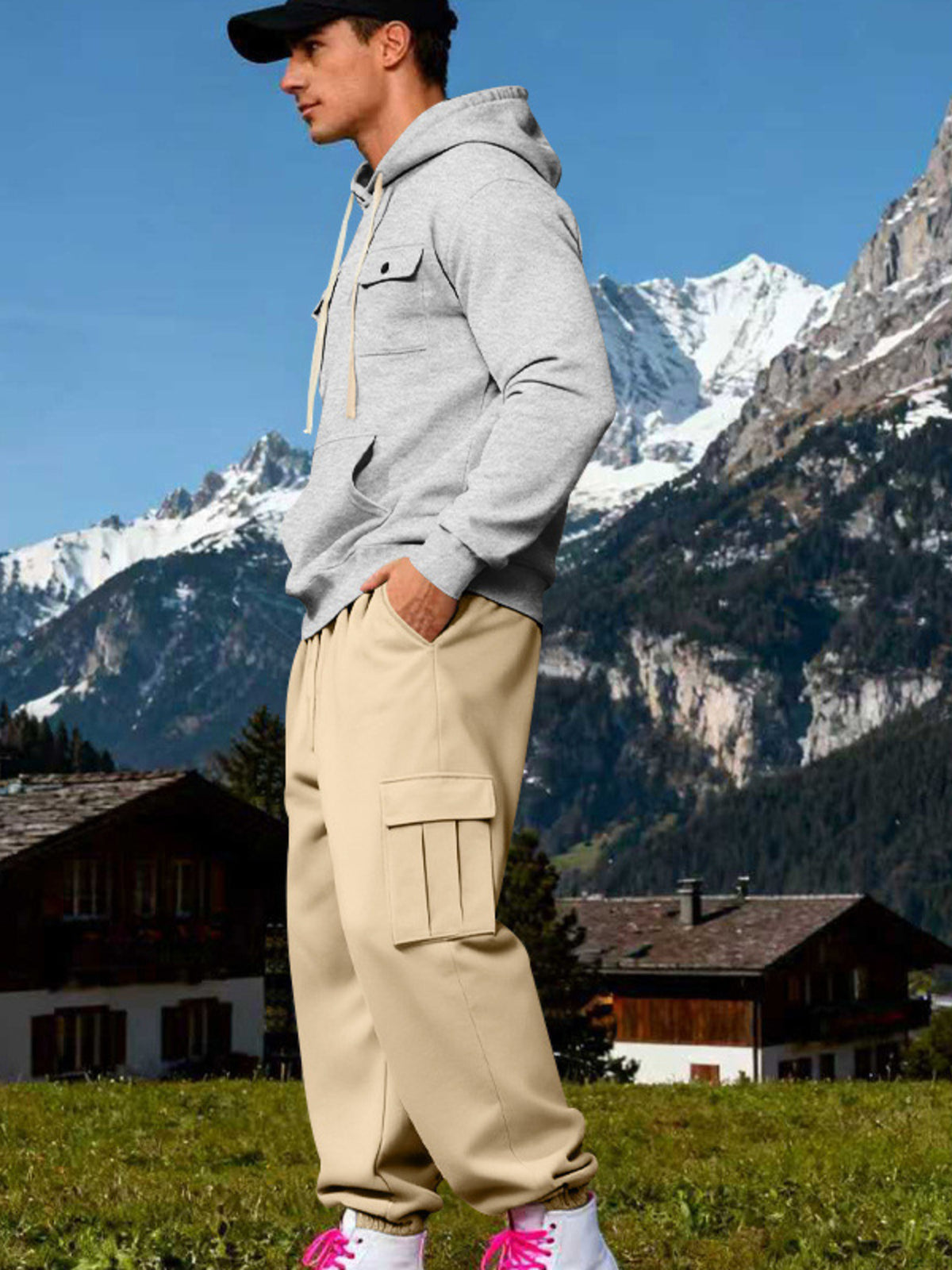 Modern Finesse Rest Mode Hoodie & Sweatpants Set - Men's Plus Size