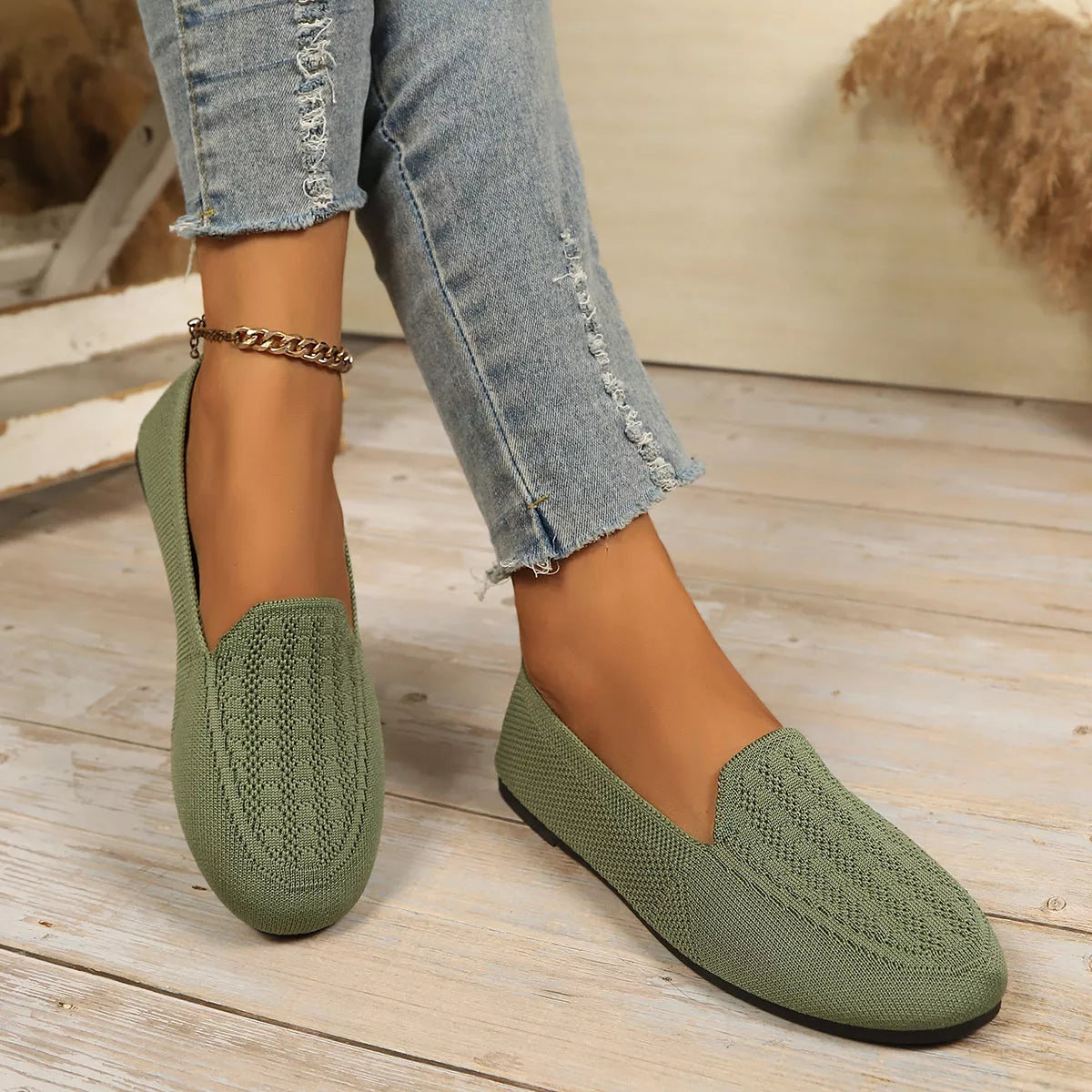 Modern Finesse Arden Breathable Knitted Slip-Ons