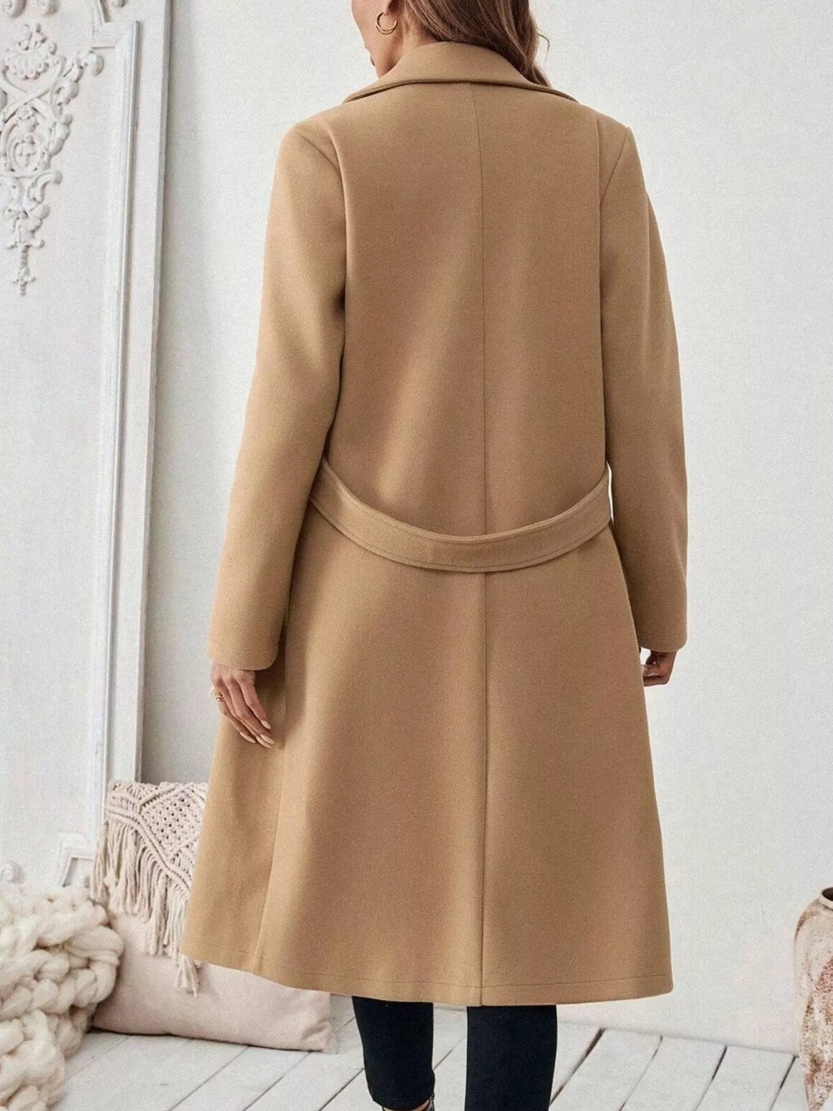 Modern Finesse Elara Lapel Collar Longline Coat