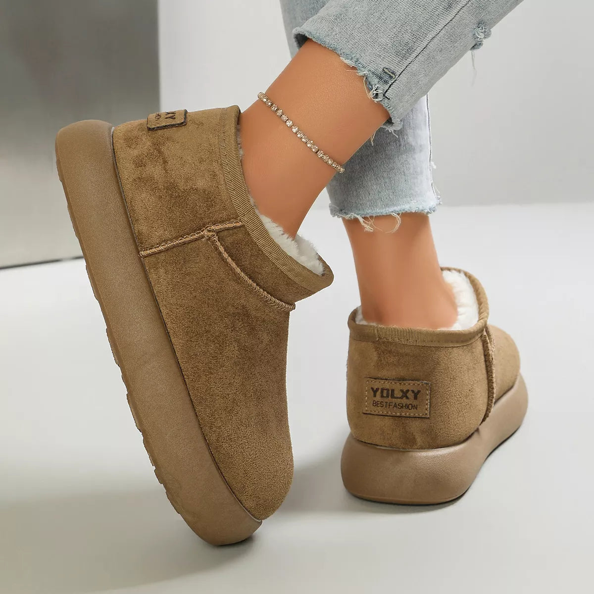 Modern Finesse Briar Plush-Lined Suede Platform Boots