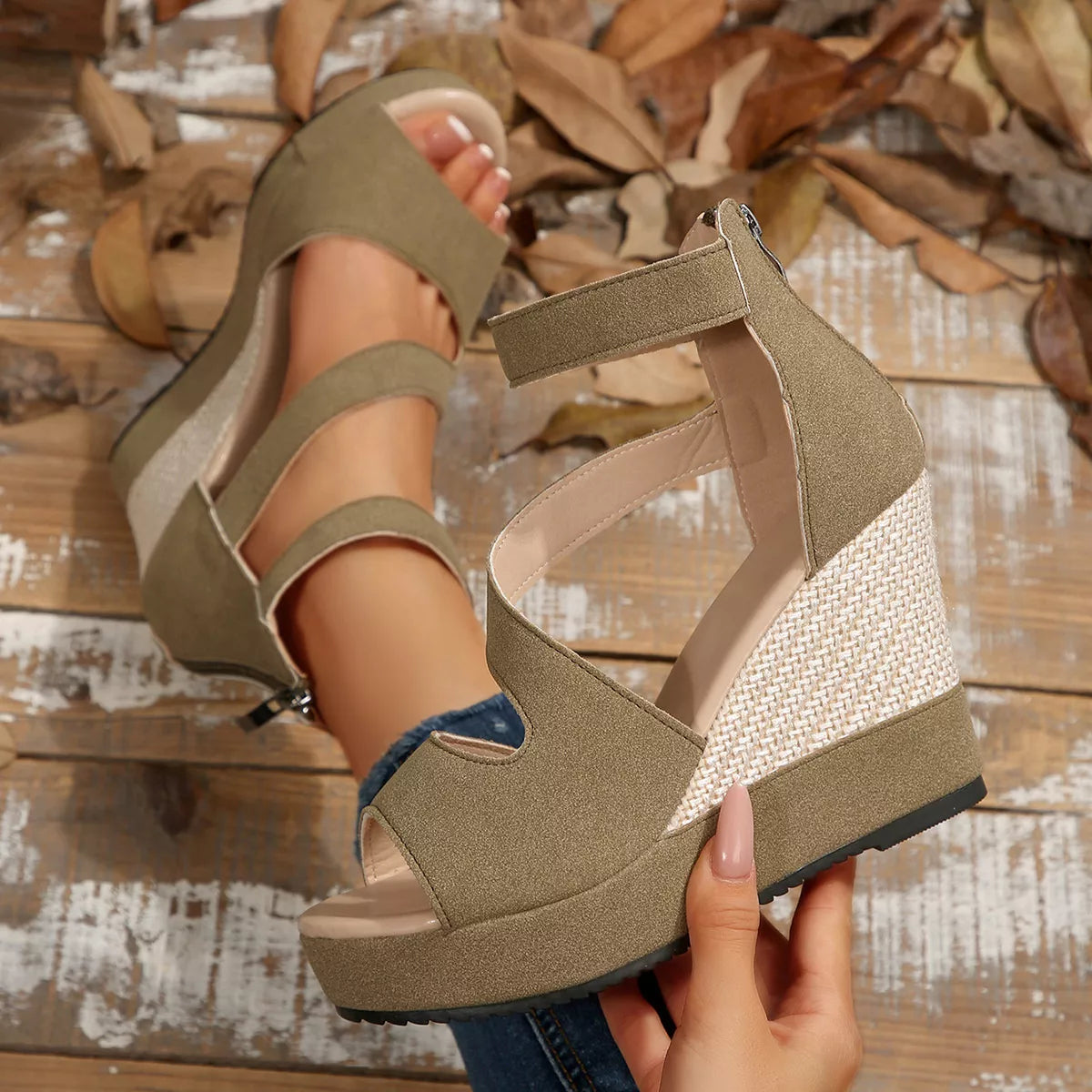 Modern Finesse Isla Open-Toe Wedge Sandals
