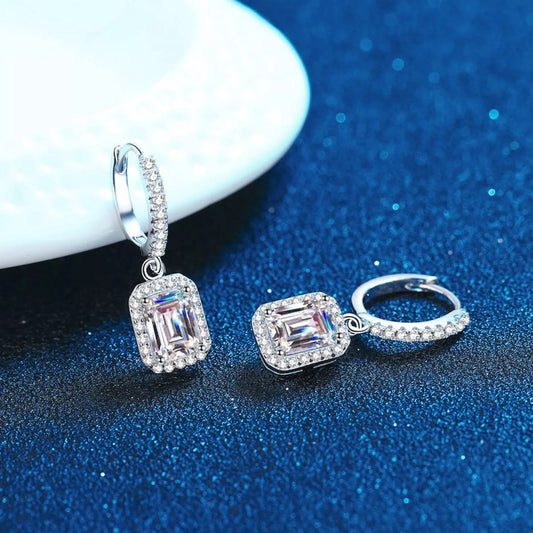 HOF Lena 1 Carat 925 Sterling Silver Moissanite Drop Earrings