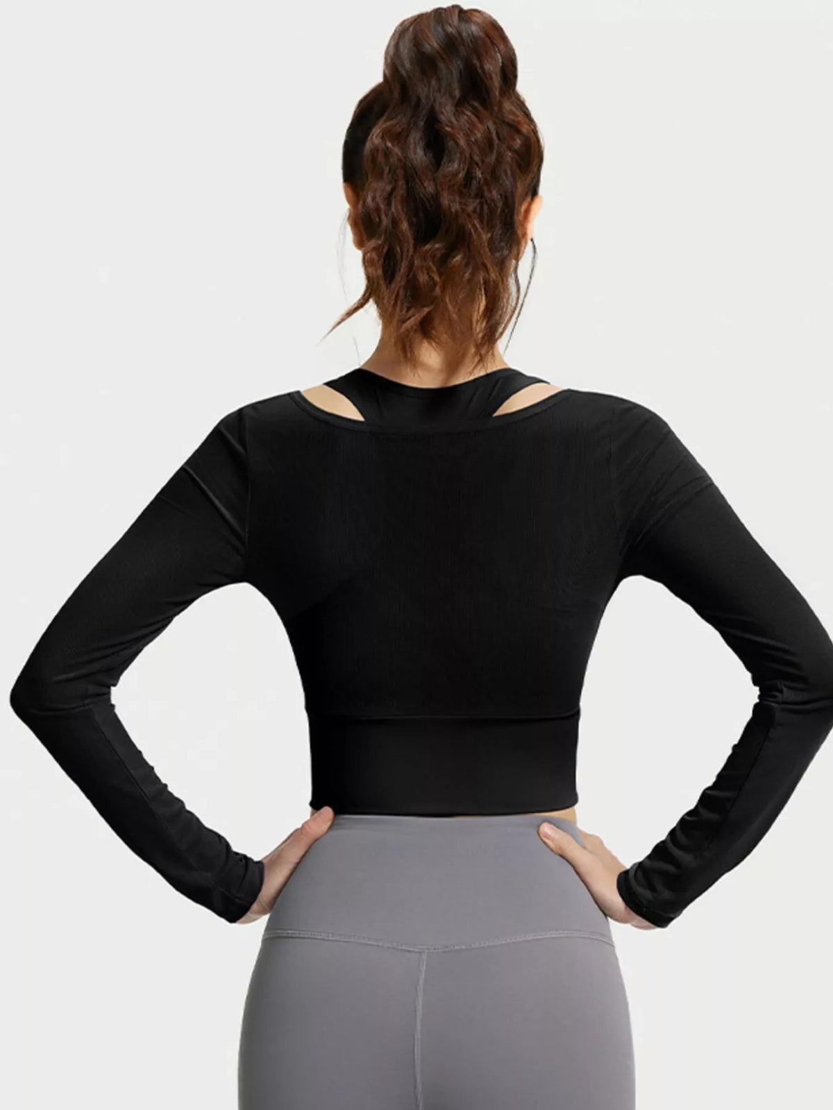 Modern Finesse Solace Long Sleeve Active T-Shirt with Built-in Bra