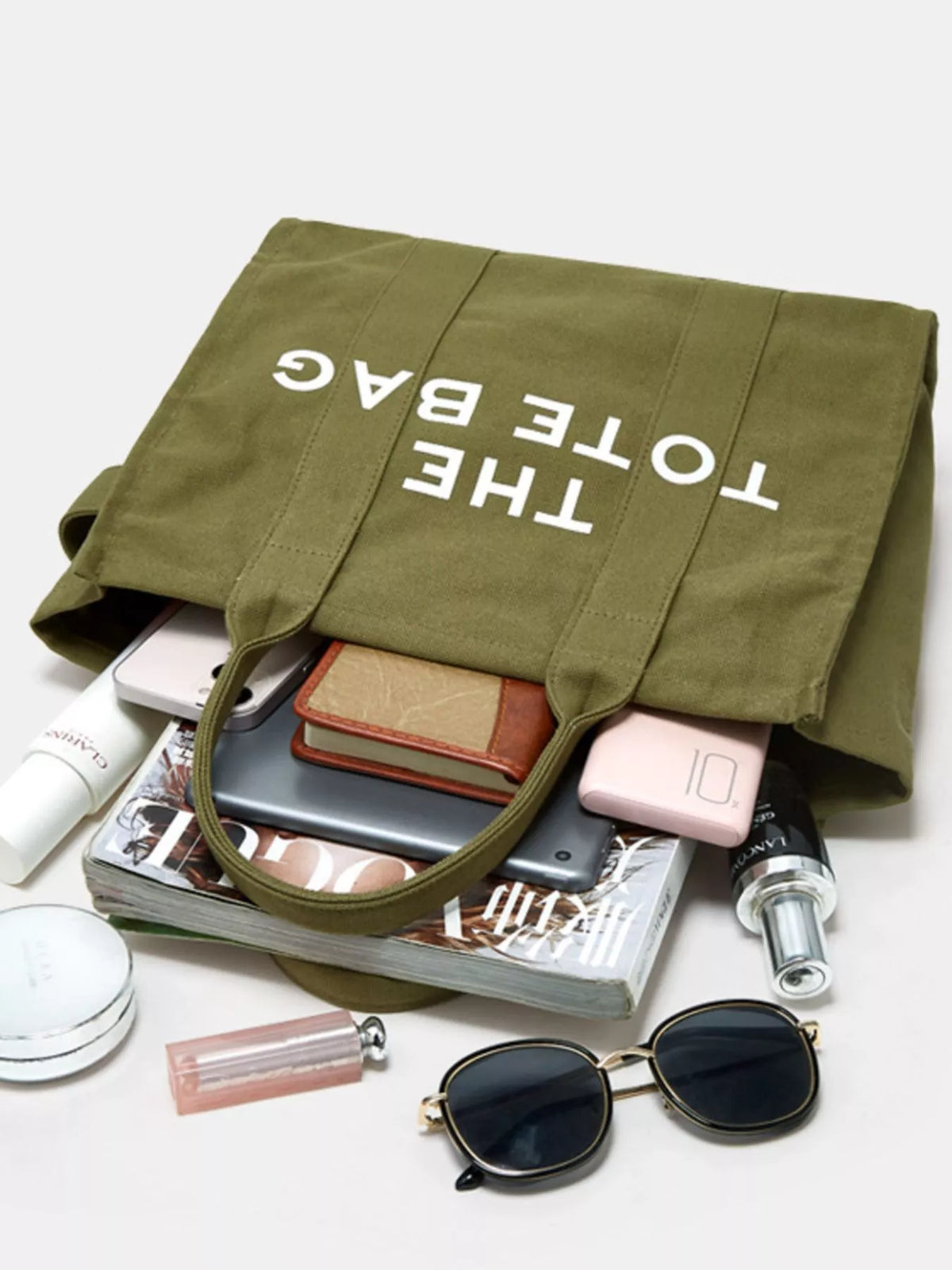 Modern Finesse Field Letter Canvas Handbag