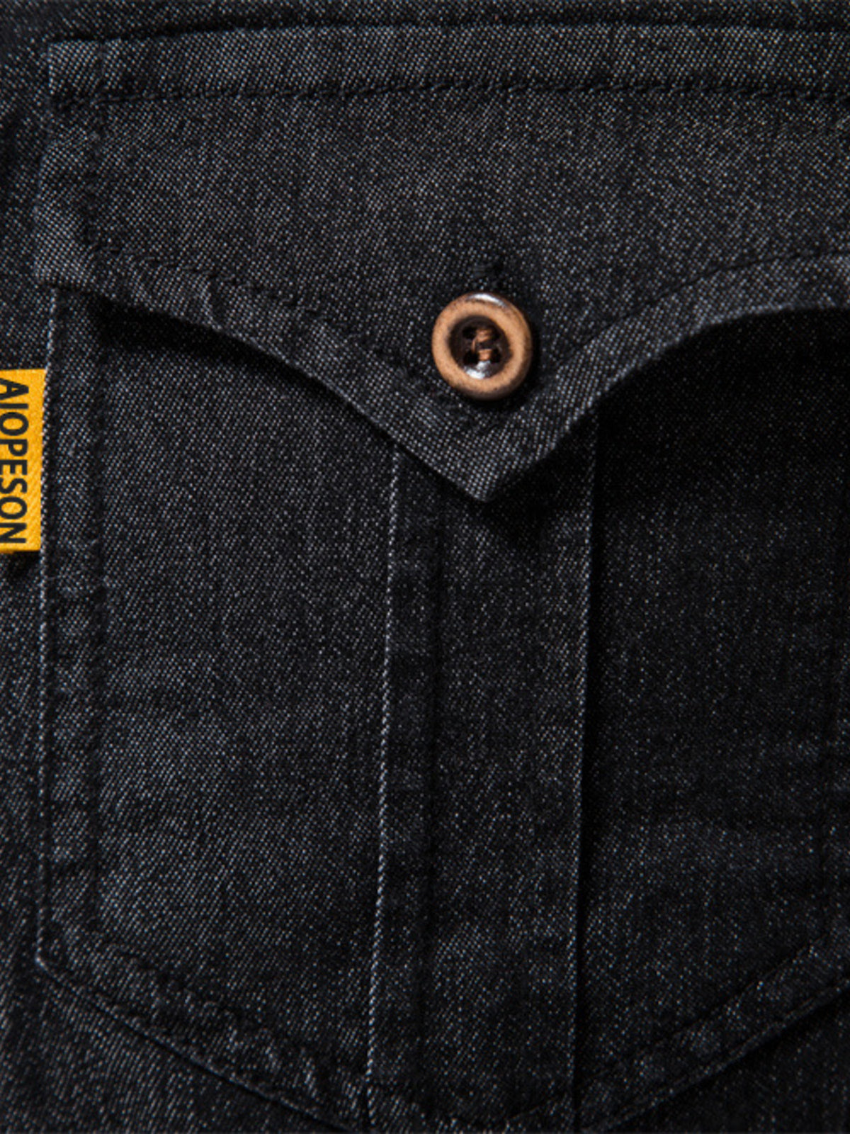 Modern Finesse Atlas Men's Button Up Denim Shirt with Chest Pocket — Extended Sizes