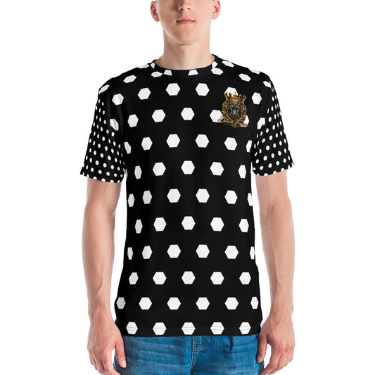 Black Finesse Hexagon Tag Logo T-Shirt, front view