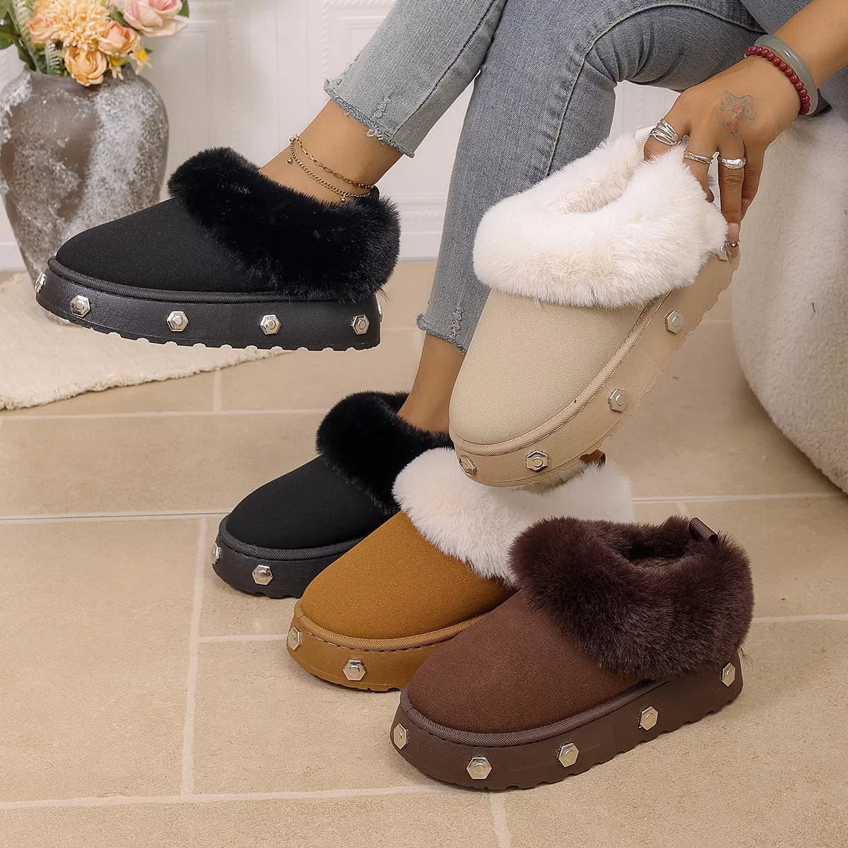 Modern Finesse Vale Round-Toe Platform Boots