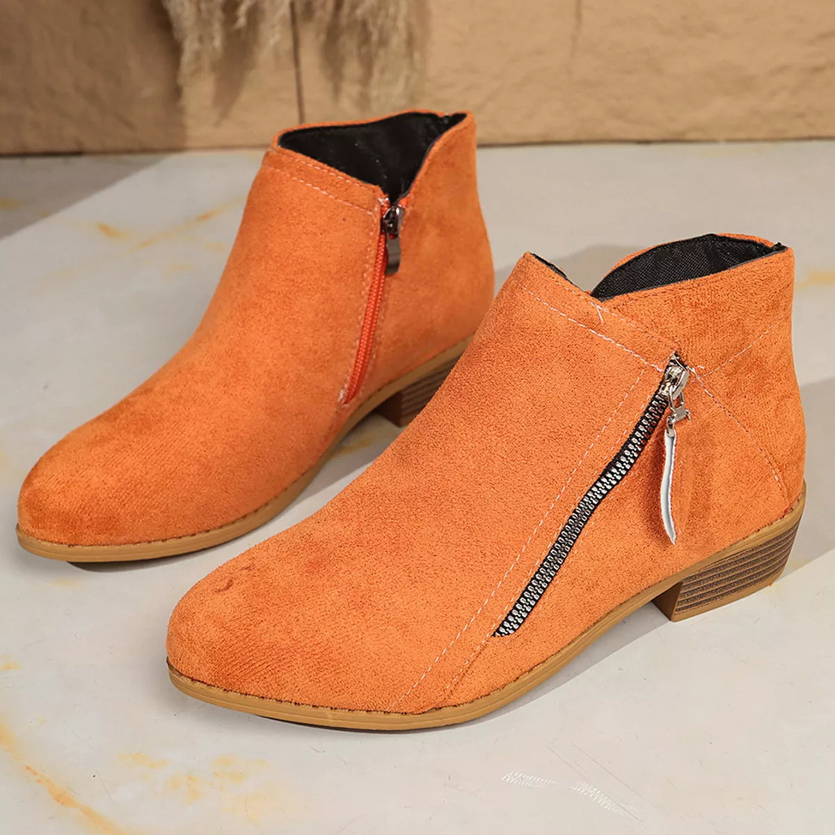 Modern Finesse Gallery Suede Point-Toe Low-Heel Boots - product view 17