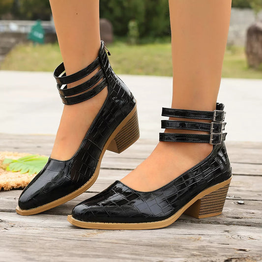 Modern Finesse Arden Pointed-Toe Block Heels Pumps
