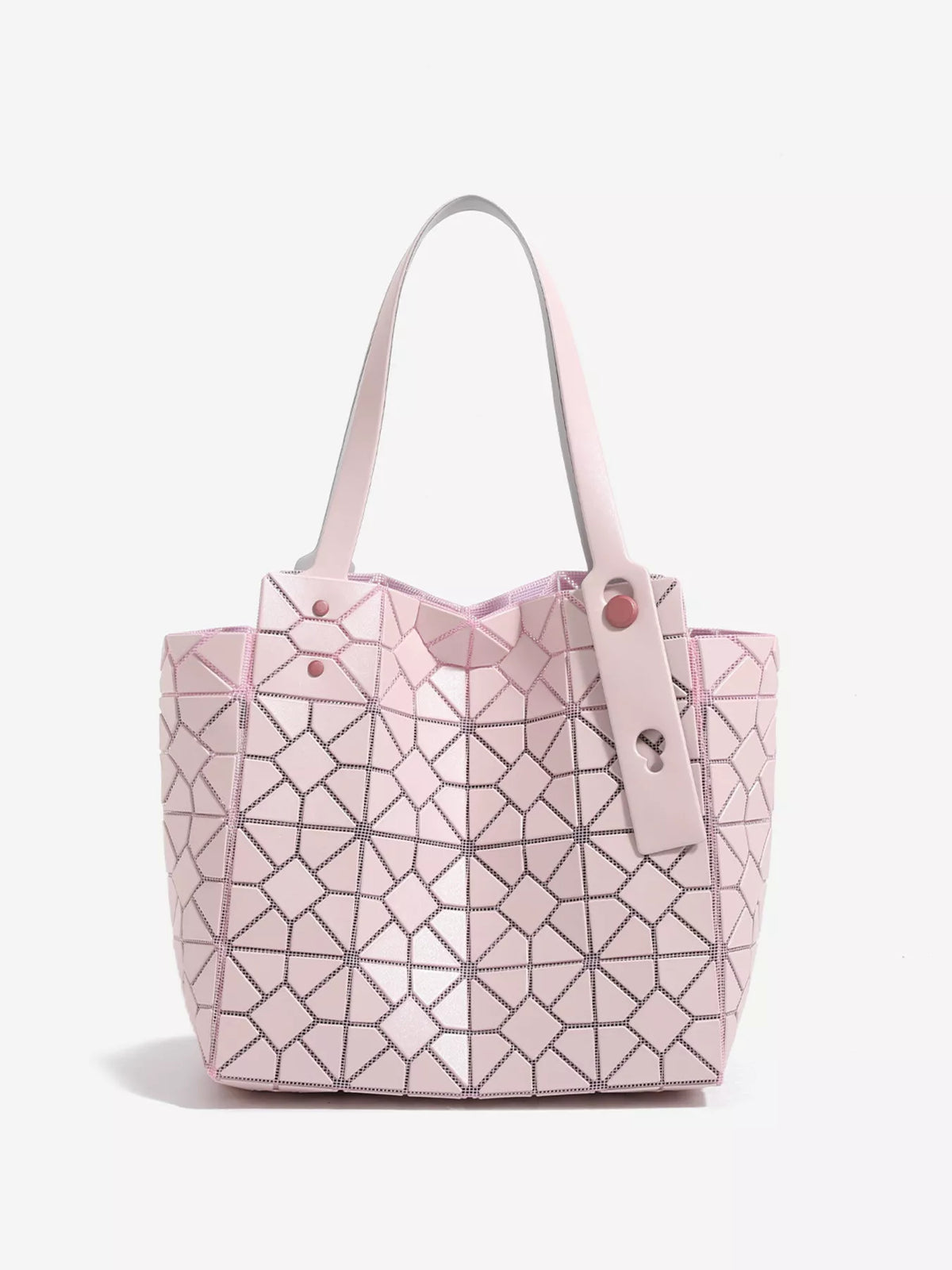 Modern Finesse Prism Lattice PVC Handbag