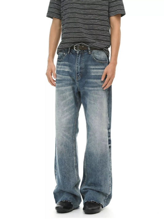 Modern Finesse West Men's Vintage Wash Flare Jeans