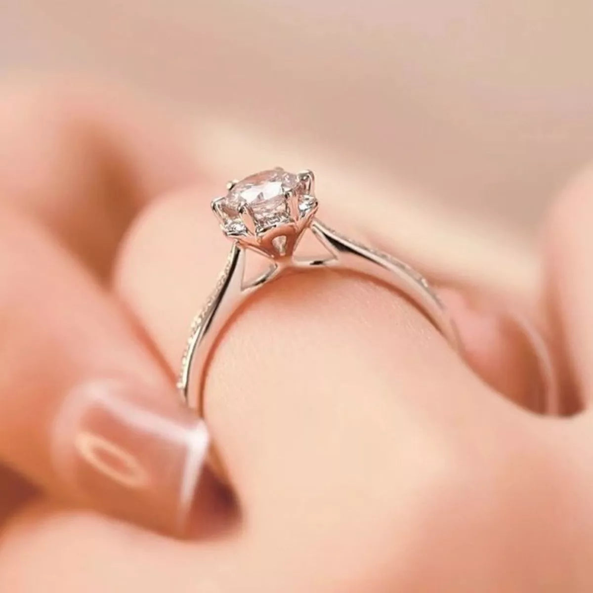 HOF Talia 1 Carat 925 Sterling Silver Moissanite Ring