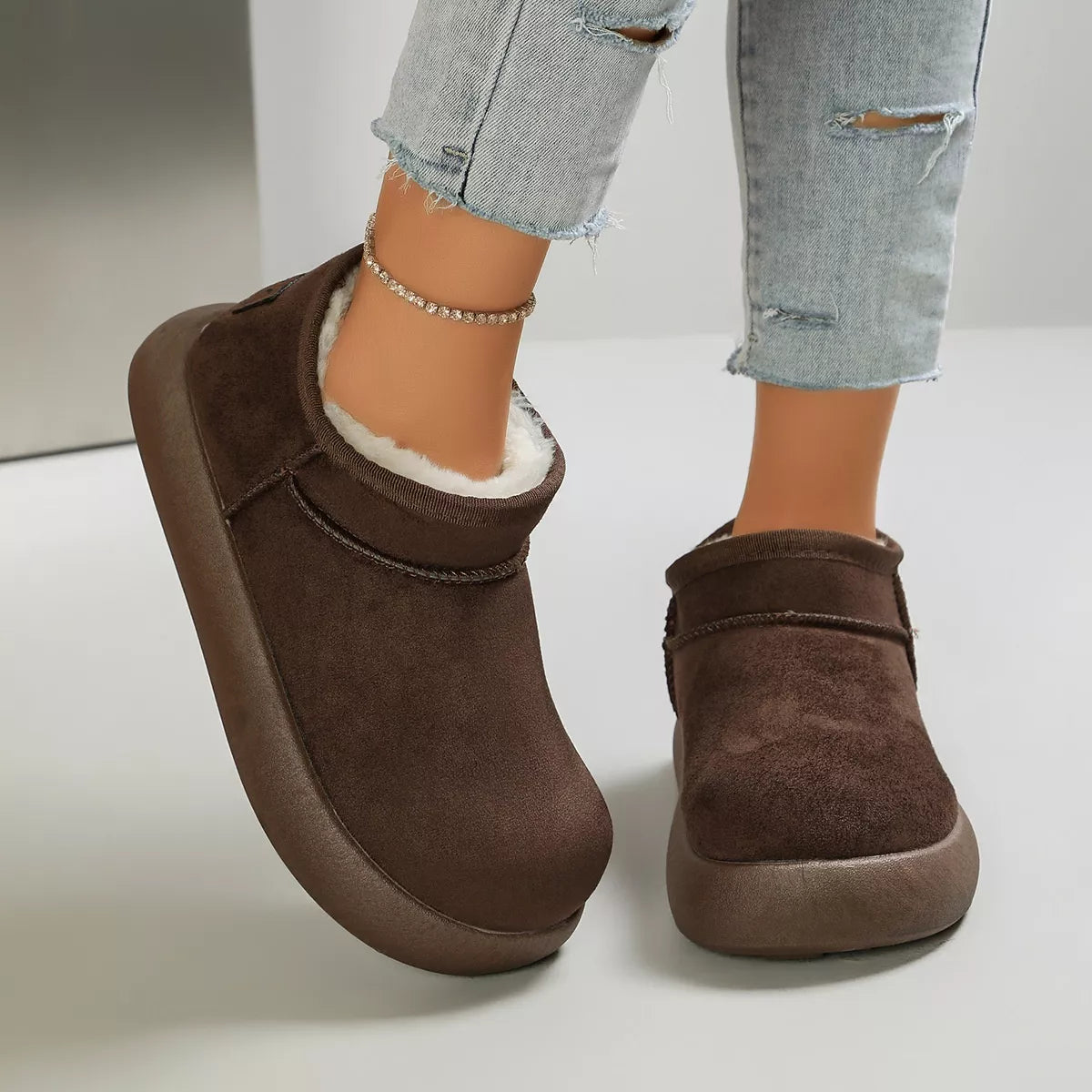 Modern Finesse Briar Plush-Lined Suede Platform Boots