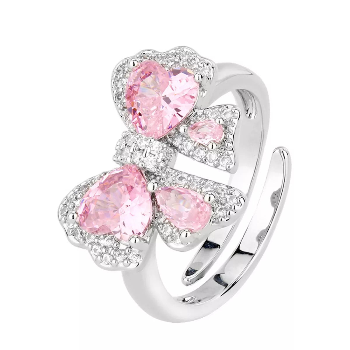 HOF Lyra Zircon Bow Bypass Ring