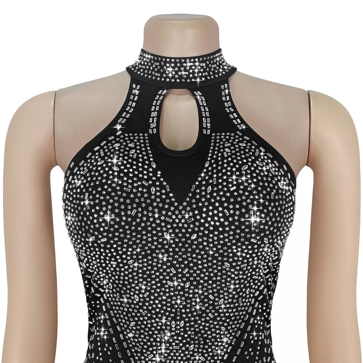 Modern Finesse Fable Sparkling Rhinestone Cutout Jumpsuit