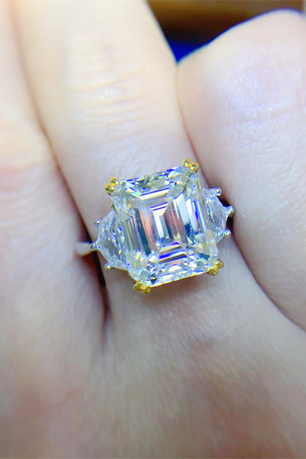 House Of Finesse Sovereign 5 Carat Moissanite Ring in silver