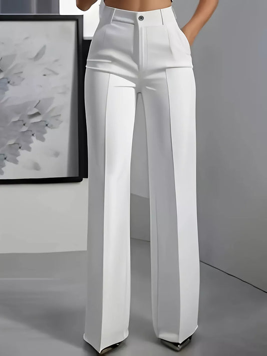 Modern Finesse Metro Drape High-Waisted Wide-Leg Pants - Plus Size