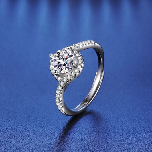HOF Eden 1 Carat 925 Sterling Silver Moissanite Ring
