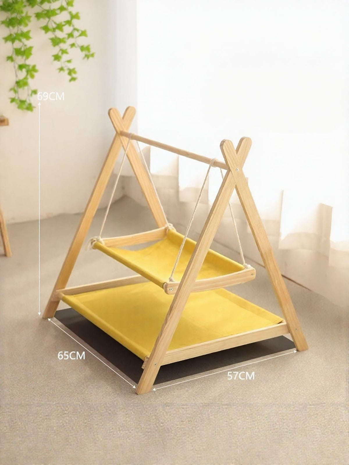 HOF Solace Wooden Triangle Cat Hammock