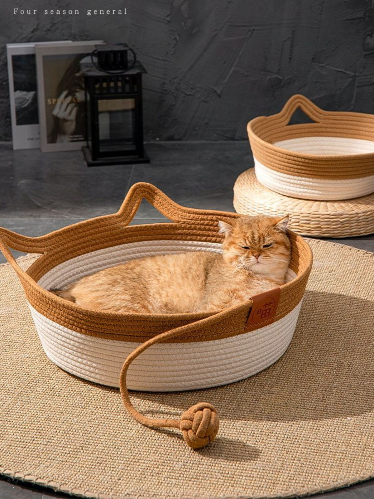 HOF Celine Cat Ear Woven Pet Nest