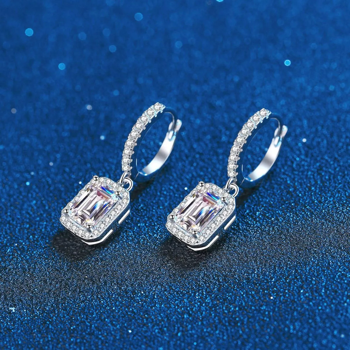 HOF Lena 1 Carat 925 Sterling Silver Moissanite Drop Earrings