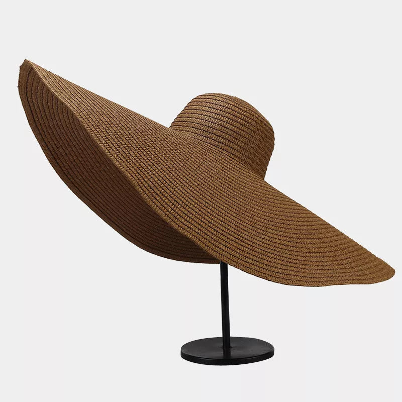 Modern Finesse Noelle Oversized Wide Brim Straw Sun Hat