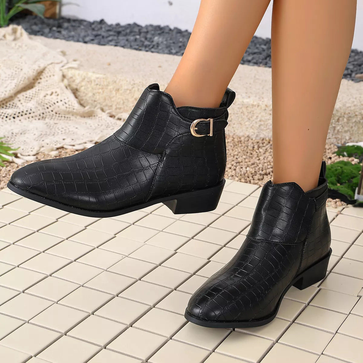 Modern Finesse Metro Point-Toe Low-Heel Boots - product view 1