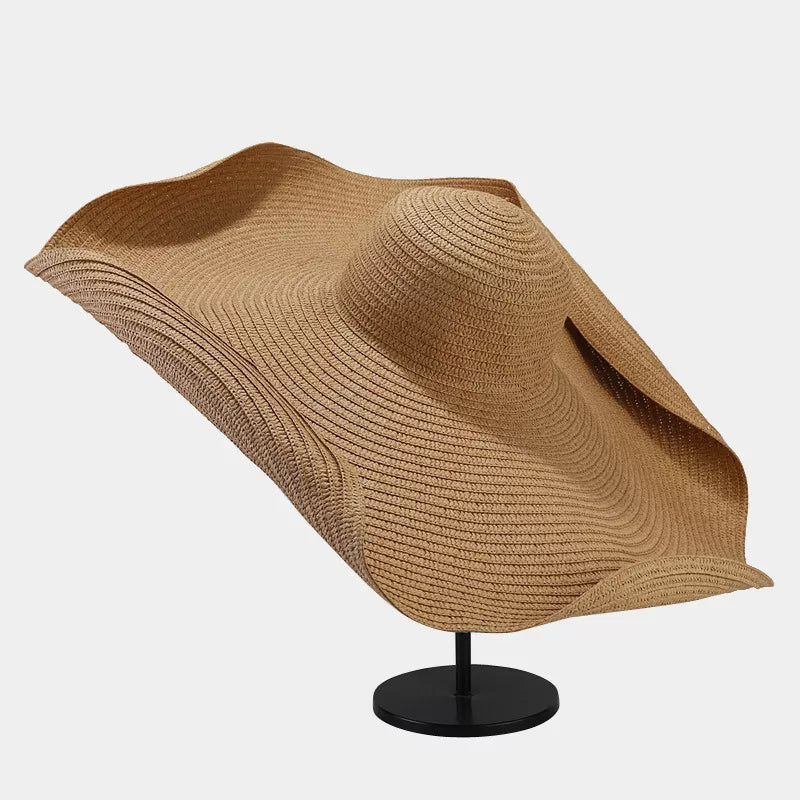 Modern Finesse Noelle Oversized Wide Brim Straw Sun Hat