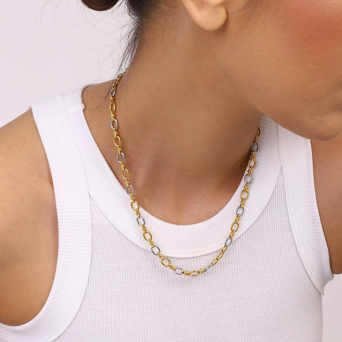 HOF Arden Two-Tone Chain Link Jewelry Set