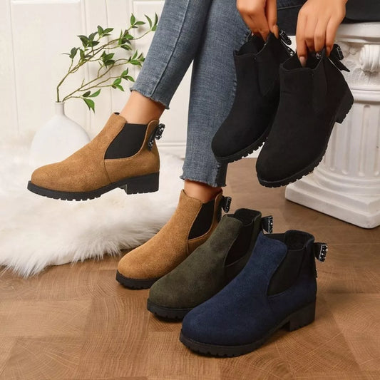 Modern Finesse Terrain Round-Toe Low-Heel Boots - product view 1