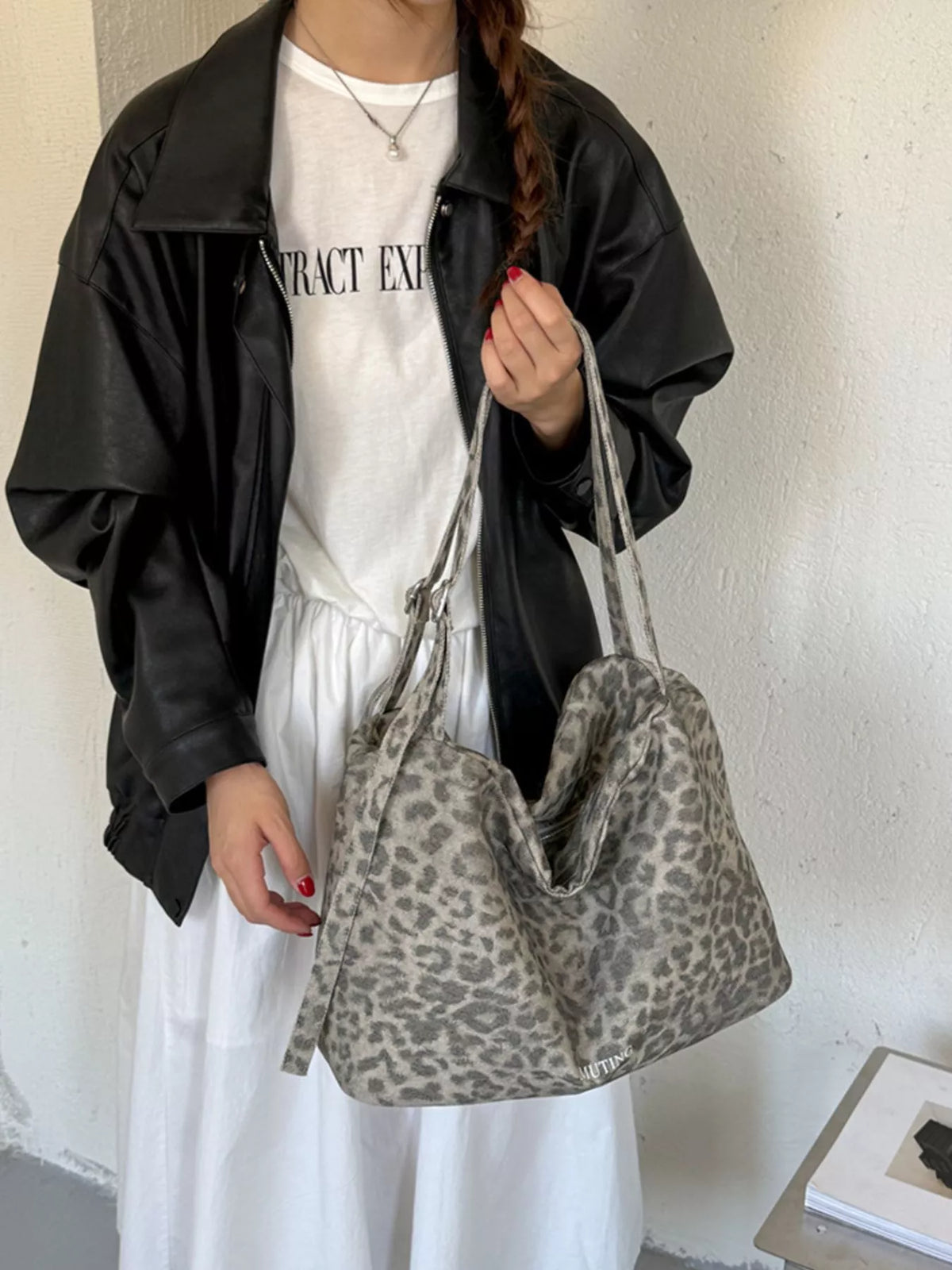Modern Finesse Wildline Leopard Print Shoulder Bag