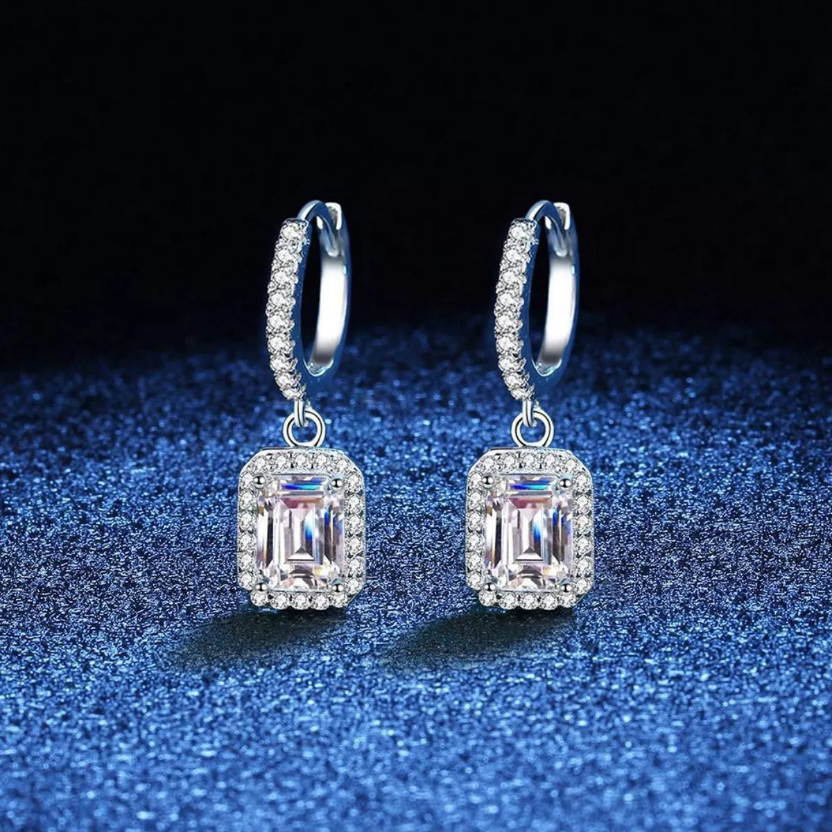 HOF Lena 1 Carat 925 Sterling Silver Moissanite Drop Earrings
